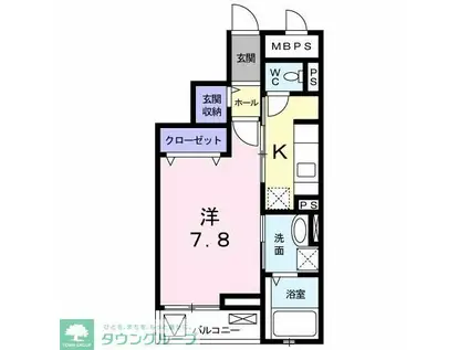 グレイスフル(1K/3階)の間取り写真