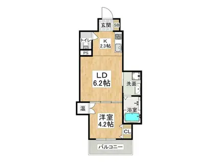 AND FELIZ(1LDK/3階)の間取り写真