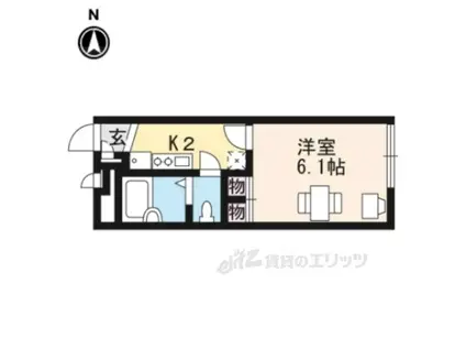 レオパレスレイクホライズン(1K/2階)の間取り写真