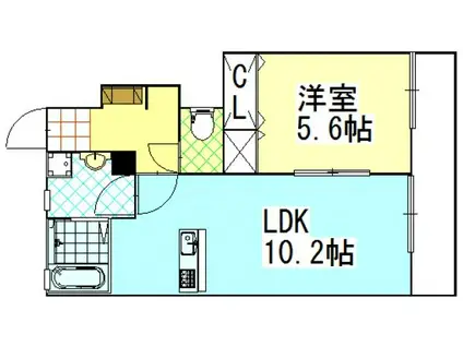 ファインII(1LDK/1階)の間取り写真