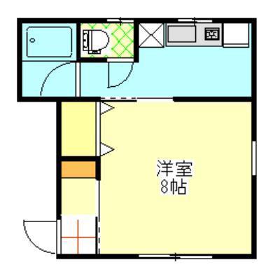 ラ メゾン パルミエ(1K/2階)の間取り写真