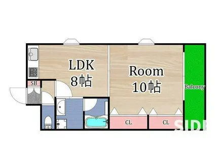 グレースコート(1LDK/2階)の間取り写真