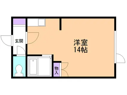 恵都45(ワンルーム/2階)の間取り写真