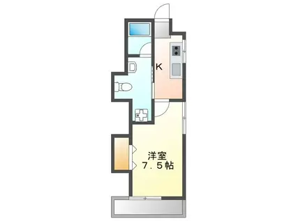 若葉マンション(1K/2階)の間取り写真