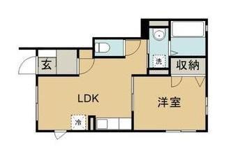 カーサパセオ(1LDK/2階)の間取り写真