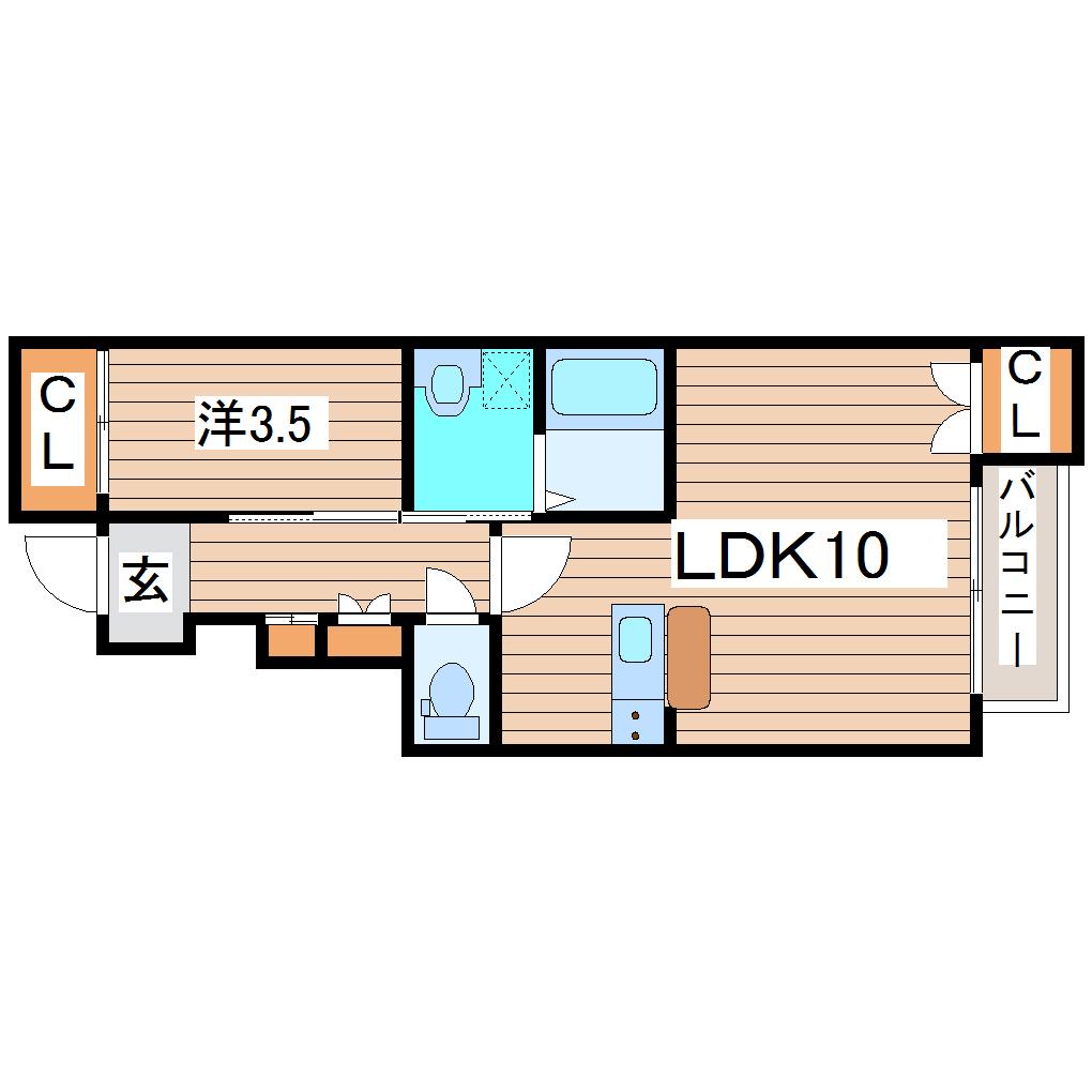 リヴェール葉山(1LDK/1階)の間取り写真