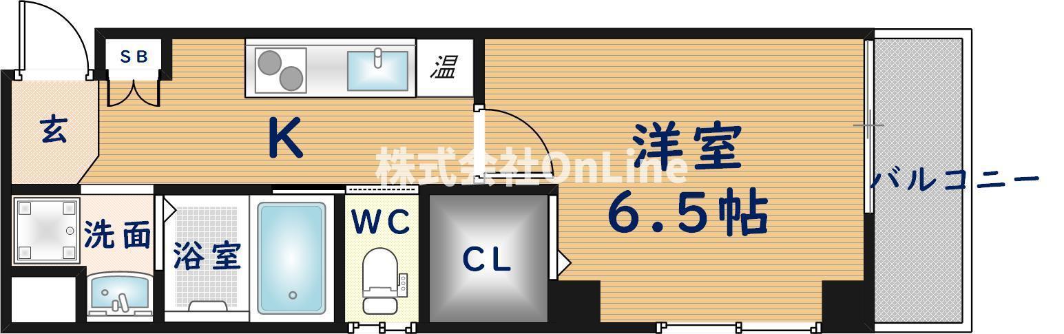 みおつくし小路 (1K/2階)の間取り写真