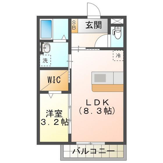 YOUR MAISON CAMELLIA(1LDK/1階)の間取り写真