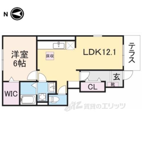 グリーン・エコーⅡ(1LDK/1階)の間取り写真