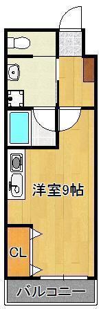 CPタワー(ワンルーム/16階)の間取り写真