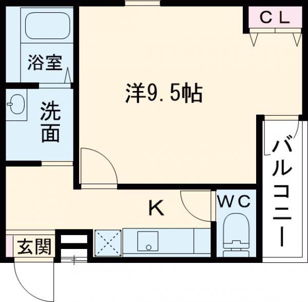 フジパレス堺南長尾V番館(1K/1階)の間取り写真