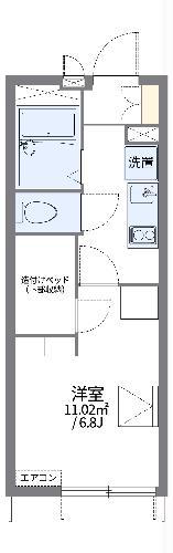 レオパレス栞TODA(1K/1階)の間取り写真
