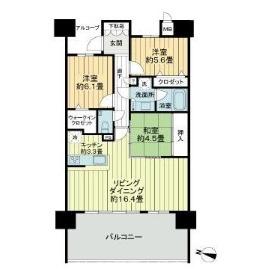 プレミスト豊崎(3LDK/2階)の間取り写真