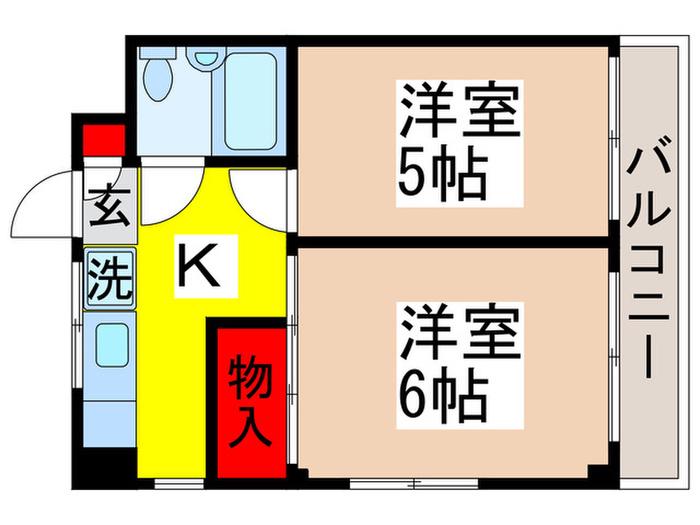 メゾンASAMI(2K/1階)の間取り写真