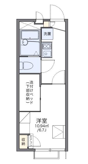 レオパレスシティーストーン(1K/2階)の間取り写真