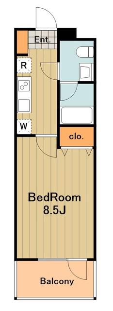 S-RESIDENCE玉川学園前(1K/1階)の間取り写真