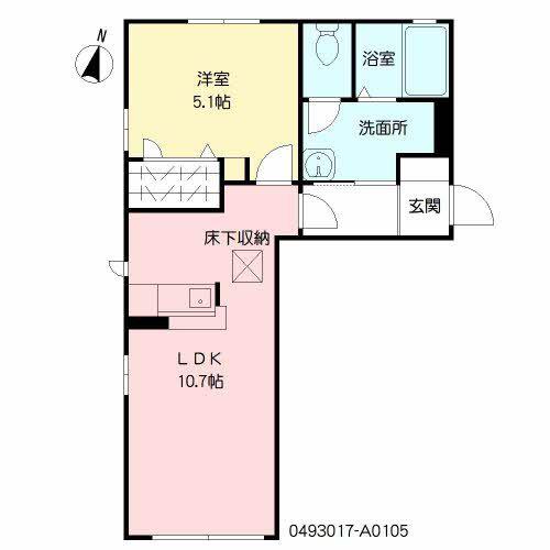 ドゥーメゾン(1LDK/1階)の間取り写真