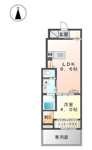 ベルフォーレ・アイリスⅠ(1LDK/1階)の間取り写真