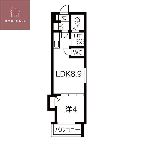 F ASECIA CARMEL(1LDK/1階)の間取り写真