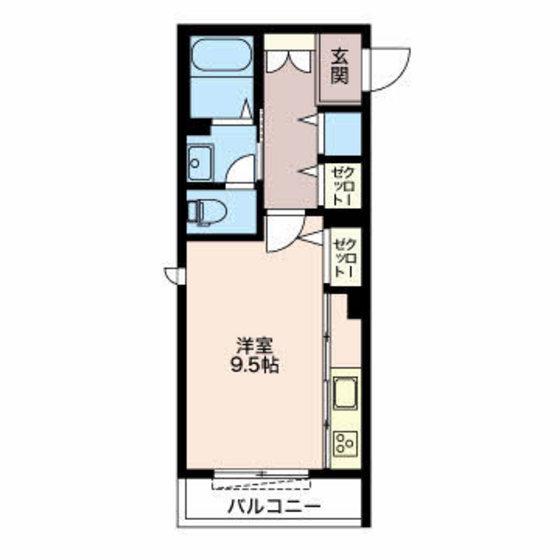 シャーメゾン新高岡(ワンルーム/1階)の間取り写真