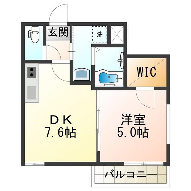 フジパレス阿倍野丸山通II番館(1DK/3階)の間取り写真