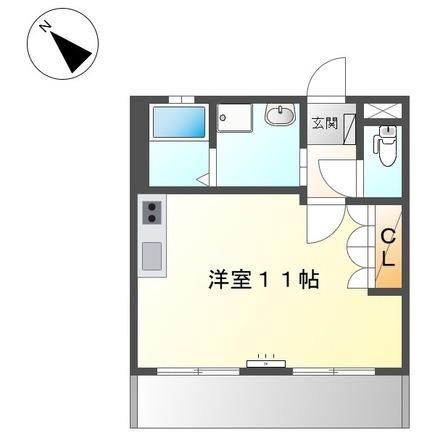 グランチェスタK-I(ワンルーム/1階)の間取り写真