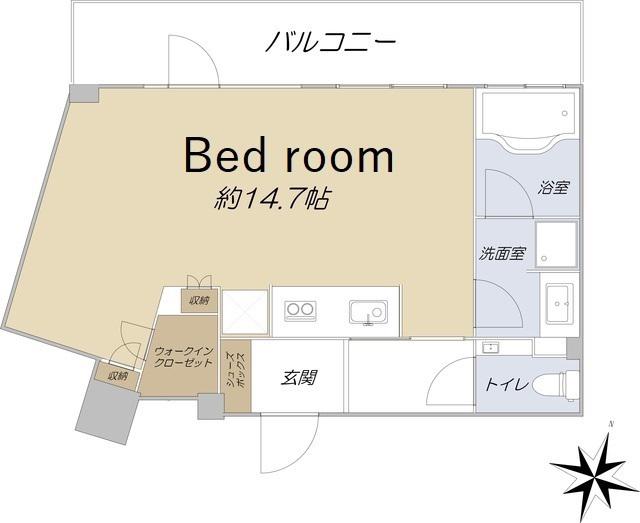 ザ・タワー大阪(ワンルーム/33階)の間取り写真
