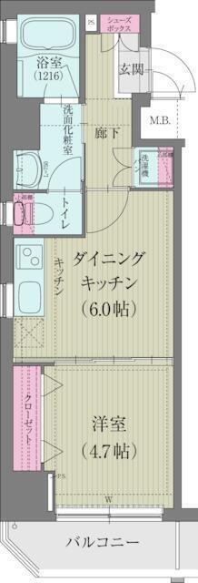 ベラジオ京都洛南II(1DK/3階)の間取り写真