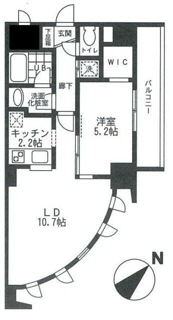 LA・SAKURAS ラサクラス(1LDK/6階)の間取り写真