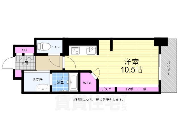 ザ・十日市プレイス(ワンルーム/3階)の間取り写真