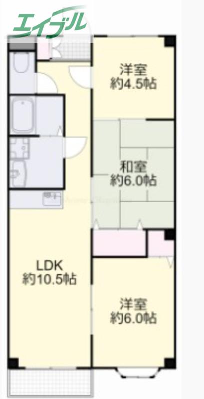 ファインシティ21(3LDK/3階)の間取り写真