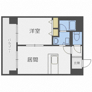 パシフィック元町パッセージ(1LDK/3階)の間取り写真