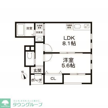 フローラ亀戸(1LDK/1階)の間取り写真