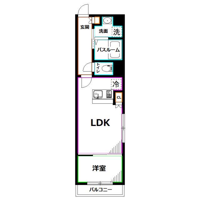 RITS SEKIMACHI(1LDK/4階)の間取り写真