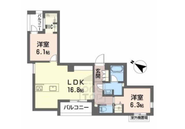 シャーメゾン ノワリー(2LDK/3階)の間取り写真