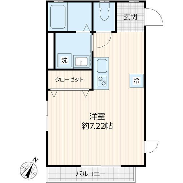 JLBグランエクリュ西新宿(ワンルーム/2階)の間取り写真