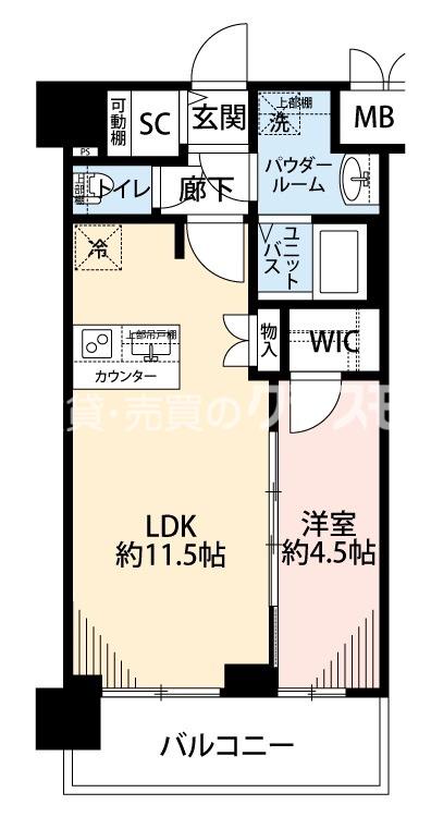 プレサンス大正フレンジ(1LDK/3階)の間取り写真