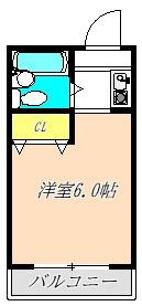 トーエー森ノ宮第2ビル(ワンルーム/6階)の間取り写真