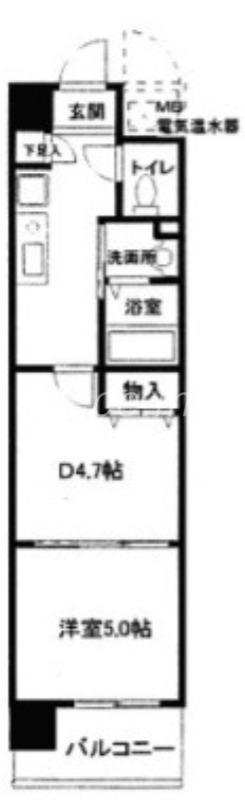 アミスタ菅原(1DK/7階)の間取り写真