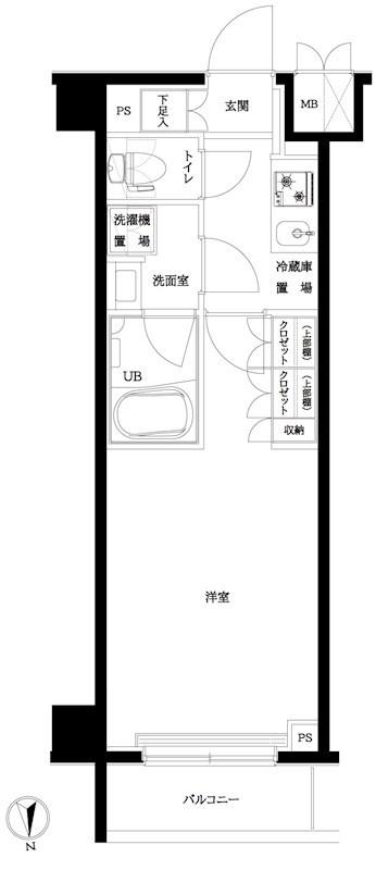 ルーブル中板橋伍番館(1K/1階)の間取り写真