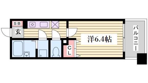 プレサンス新神戸(1K/7階)の間取り写真
