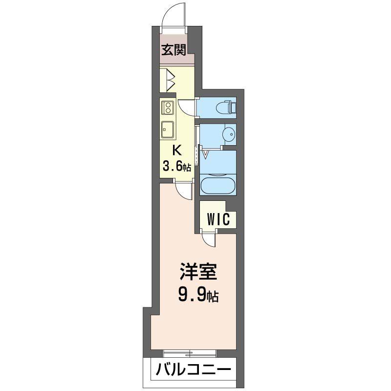 GRAN REVEUR(1K/1階)の間取り写真