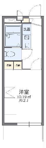 レオパレスツインハイツA(1K/1階)の間取り写真
