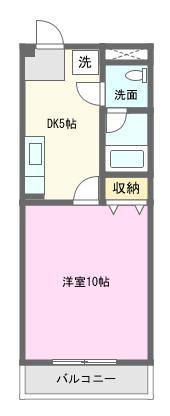 ベルウッド(1K/3階)の間取り写真