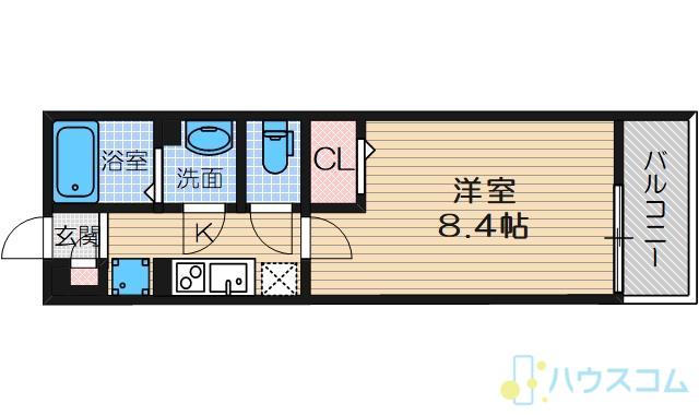 リブリ・サナップJR茨木(1K/3階)の間取り写真