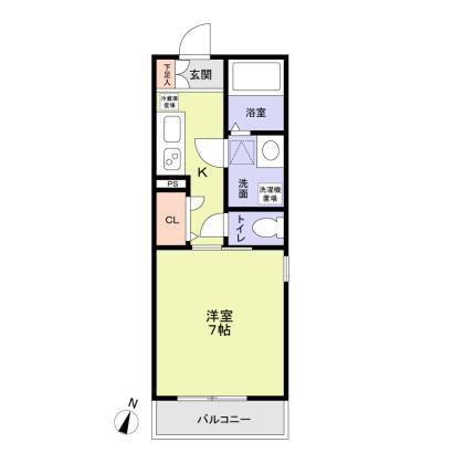 SUNNY COURT(1K/1階)の間取り写真