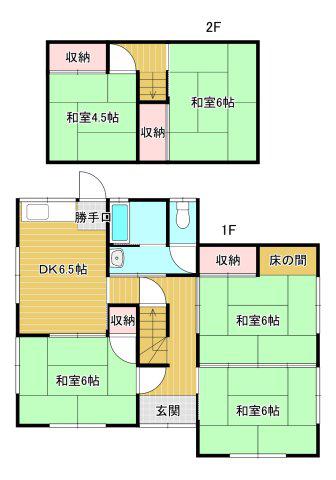 日開野町戸建て(5DK/1階)の間取り写真