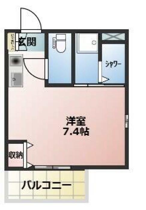白金510ハウス(ワンルーム/3階)の間取り写真