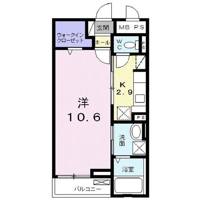 グランツ ロイヤル ONO(1K/1階)の間取り写真