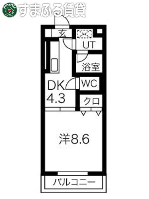 和-NODOKA-(1DK/3階)の間取り写真